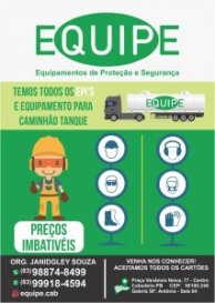 EQUIPE - EQUIPAMENTOS DE PROTEÇAO E SEGURANÇA